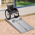 ZUN 4' Steps Ramp,Portable Wheelchair Ramp,Carpeted Foldable Handicap Ramp 32031262