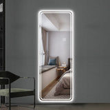 ZUN 65"x24" Full Length Floor Mirror LED Whole Body Mirror, Wall Mounted Hanging Mirror with Lights, W2071P180840