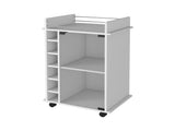 Savannah 6-Bottle 3-Shelf Bar Cart White B06280467