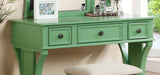 ZUN Unique Modern Bedroom Set w Stool Foldable Mirror Drawers Apple Green Color MDF Veneer 1pc B011111841