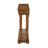 Oak Console Table with Bottom Shelf B062P209085