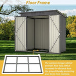 ZUN 6 x 4 ft Outdoor Storage Shed, All Weather Tool Shed for Garden, Backyard, Lawn, Black W2505P173291