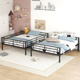 Full Over Full Metal Bunk Bed, Black MF310408AAB