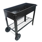 Mobile Metal Raised Garden Bed Cart with Legs, Elevated Tall Planter Box with Wheels for Outdoor 71541257