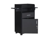 Beauty Salon Trolley Cart, Salon Cabinet with 360&deg Wheels, 6 Tool Holders, 1 Drawer, Salon 91669942