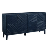 60.5'' Buffet Cabinet with Storage, Farmhouse Fluted Sideboard with Geometric Pattern & Adjustable W1801P288507