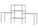 Changeable Assembly Floor Standing Carbon Steel Storage Rack Silver 54924418