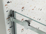 Bathtub shower door, sliding door, with 5/16" tempered glass and Polished finish 6058 W2122P167020