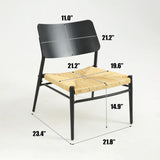 ZUN Aluminium 3 Piece Patio Set Bistro Table and Chairs Set , Backyard, Garden, Living Room, Black W640P175472