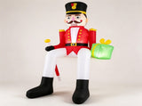 8.7 FT Lighted Inflatable Christmas Nutcracker Yard Decoration with Built-in LED Lights, Blow Up 36971485