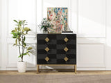 ZUN 3 Drawer Storage Cabinet,3 Drawer Modern Dresser,Chest of Drawers With Decorative Embossed Pattern W2232P164997