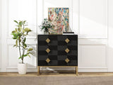 ZUN 3 Drawer Storage Cabinet,3 Drawer Modern Dresser, Chest of Drawers With Decorative Embossed Pattern 26996501