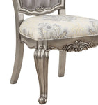 ZUN ACME Ariadne Arm Chair , Velvet & Antique Plantinum Finish DN02283