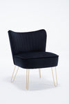 ZUN Hengming Modern velvet chair, armless side chair, metal leg chair, suitable for living room and W212123919