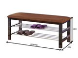 Wood Shoe Bench in Dark Espresso 81741887