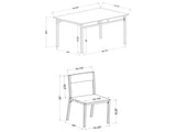 Dark Brown and Matte Black 5-Piece Dining Set B062P153838