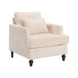 COOLMORE Wood Frame Armchair, Modern Accent Chair Lounge Chair for Living Room,Tufted Club Chair, W395P151902