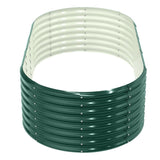 842ft Raised Garden Bed, Oval Galvanized Outdoor Planter Box, Metal Garden Bed for Planting 25828807