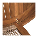 27.95" Acacia Wood Outdoor Coffee Table - Handwoven Rope Accent Boho Patio Table with All-Weather N767P300153A