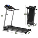 ZUN Foldable Treadmill 2.5HP Electric Folding Treadmill Running Walking Machine for Home Gym, Max 265 91264612