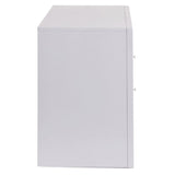 White Nightstand with 2 Drawers B062P181313