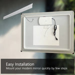 ZUN LED Bathroom Vanity Mirror with Light,48*36 inch, Anti Fog, Dimmable,Color Temper 5000K,Backlit + W1135P154186