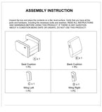 Contemporary Dark Gray Color Polyfiber Swivel Recliner Chair 1pc Manual Motion Wing Back Tufted B011P184988