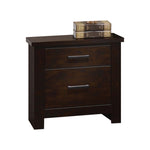 ZUN Mahogany 2-Drawer Nightstand B062P189069