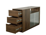 Kitchen Sideboard, Small Countertop Organizer, Tabletop Cabinet with 2 Glass Sliding Door,3 Side W331P289098