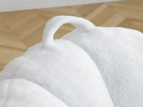Giant Bean Bag Chair withFootstool, Oversized Bean Bag for Adults and Kids, Faux Fur Shell-Shaped W2677P306793