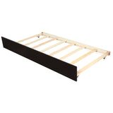 Twin size Platform Bed with Trundle, Espresso 46877340