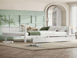 Queen Size Platform Bed with Storage Drawers, Metal Daybed Frame with Upgraded Safety Round-Pipe W5305P471354