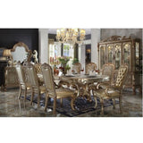 Bone and Gold Patina Tufted Arm Chair B062P209248