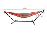 Portable Outdoor Polyester Hammock Set Red 10453484