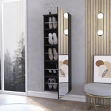 Connecticut Wall Mounted Shoe Rack, Mirror, Five Shelves, Ten Shoes Capacity B128P148901