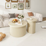 Coffee Table Set of 2 ,Round Coffee Table,Modern Side Tables Accent End Table for Living Room W688P248113