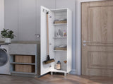 Stephan 1-Door 4-Shelf Tall Storage Cabinet White B062103268
