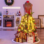 ZUN 5 FT Pre-lit Mannequin Artificial Christmas Tree Dress Form 99641371