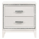 White 2-drawer Nightstand B062P181334