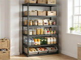 72" Adjustable Height Metal Storage Shelves with Anti-Tipping Kit, Expandable Organizer for Garage & 57259093