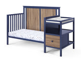 Connelly 4-in-1 Crib and Changer Combo Midnight Blue/Vintage Walnut B022P204837