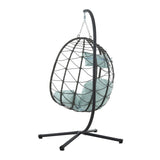 ZUN Egg Chair Stand Indoor Outdoor Swing Chair Patio Wicker Hanging Egg Chair Hanging Basket Chair W1703P163950