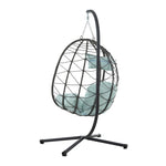 ZUN Egg Chair Stand Indoor Outdoor Swing Chair Patio Wicker Hanging Egg Chair Hanging Basket Chair 21430320