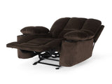 Luxurious Manual Recliner Chair in Chocolate with Skin-Friendly Fabric and Dual Cup Holders 57578.00CHO