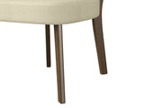 Dellers Mid-Century Modern Upholstered Dining Chairs in Oatmeal with Dark Brown Solid Wood Legs B127P495084