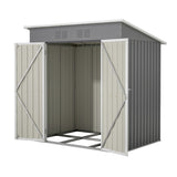 ZUN 6'x4' Outdoor Metal Storage Shed for Garden Tools Lockable Door W2505P197225