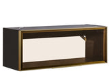 Large-Capacity Spice Rack Wall Mounted Storage Cabinet, Black Hanging Kitchen Pantry with Up-Flip W331P379953