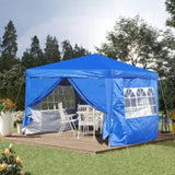 ZUN Outdoor 10x 10Ft Pop Up Gazebo Canopy Tent Removable Sidewall with Zipper,2pcs Sidewall with W419P147519