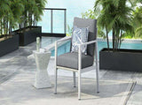 Silver Aluminum Lounge Chair with Sleek Rope Accents and Comfortable Cushions, Perfect for Modern N767P237034W