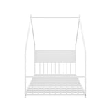 Twin Size House Bed with Roof and Colorful Lights, Metal Bed Frame with Slats and Legs, House Bed W1820P234195
